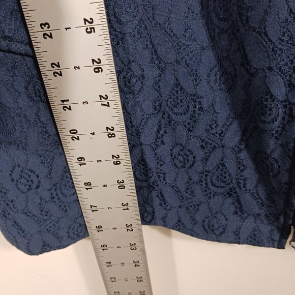 Susan Graver Navy Lace Topper - Jacket, Zip Front, Long Sleeve, Lt. Wt., Sz Med. - Picture 15 of 16